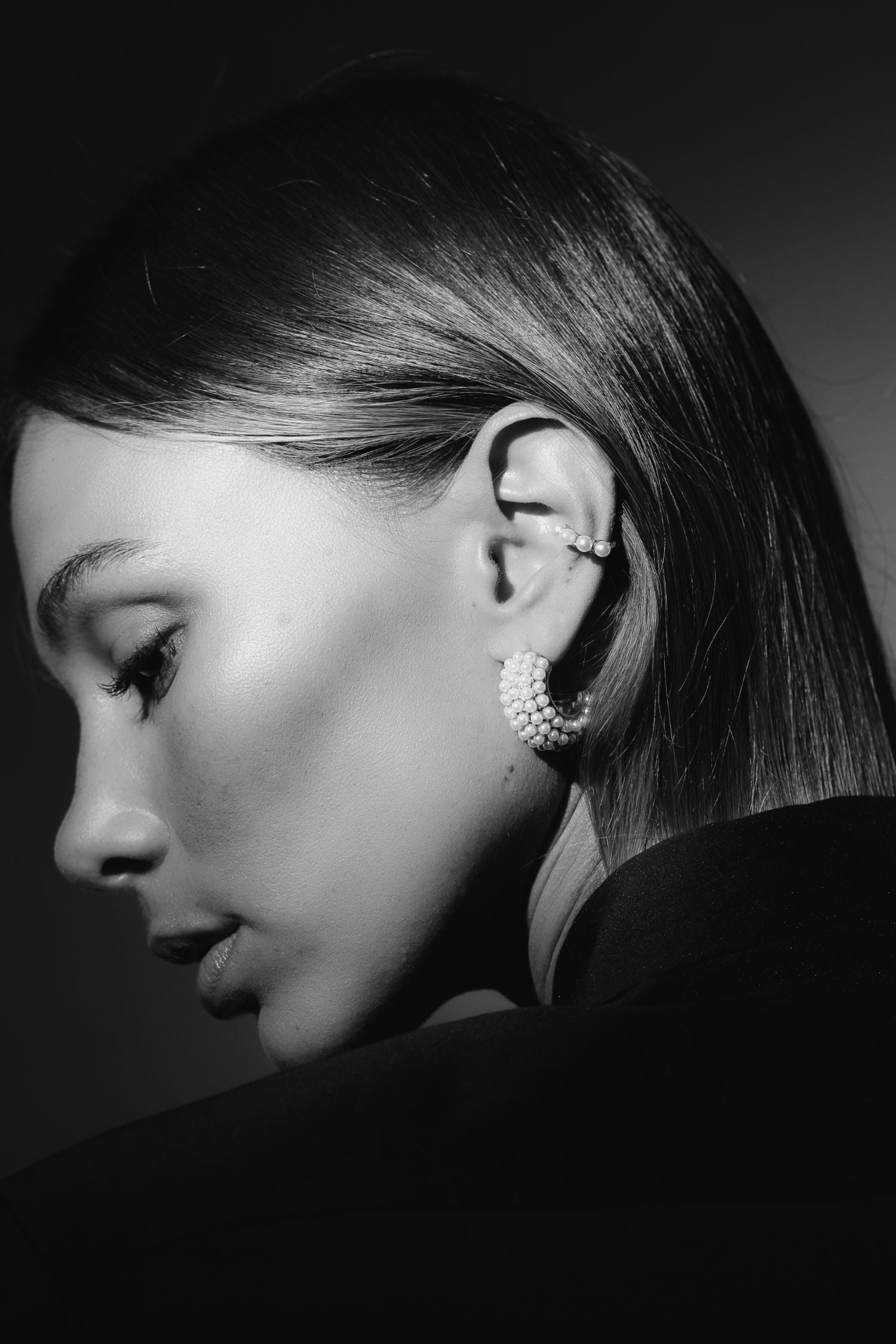 Hera Hoop Earrings | Pearl & Silver