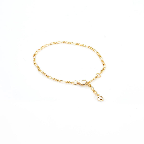 Figaro Fine Bracelet | Gold