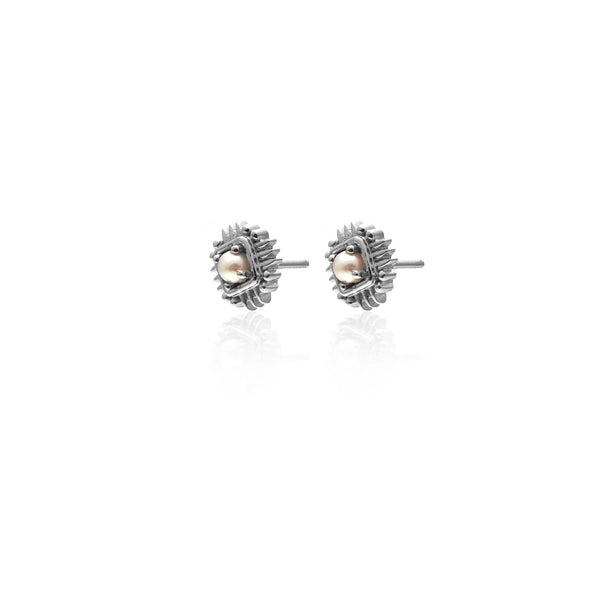 Petite Perle Earrings | Silver