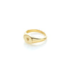 Guiding Star Signet Ring | Gold & White Topaz