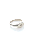 Guiding Star Signet Ring | Silver & White Topaz