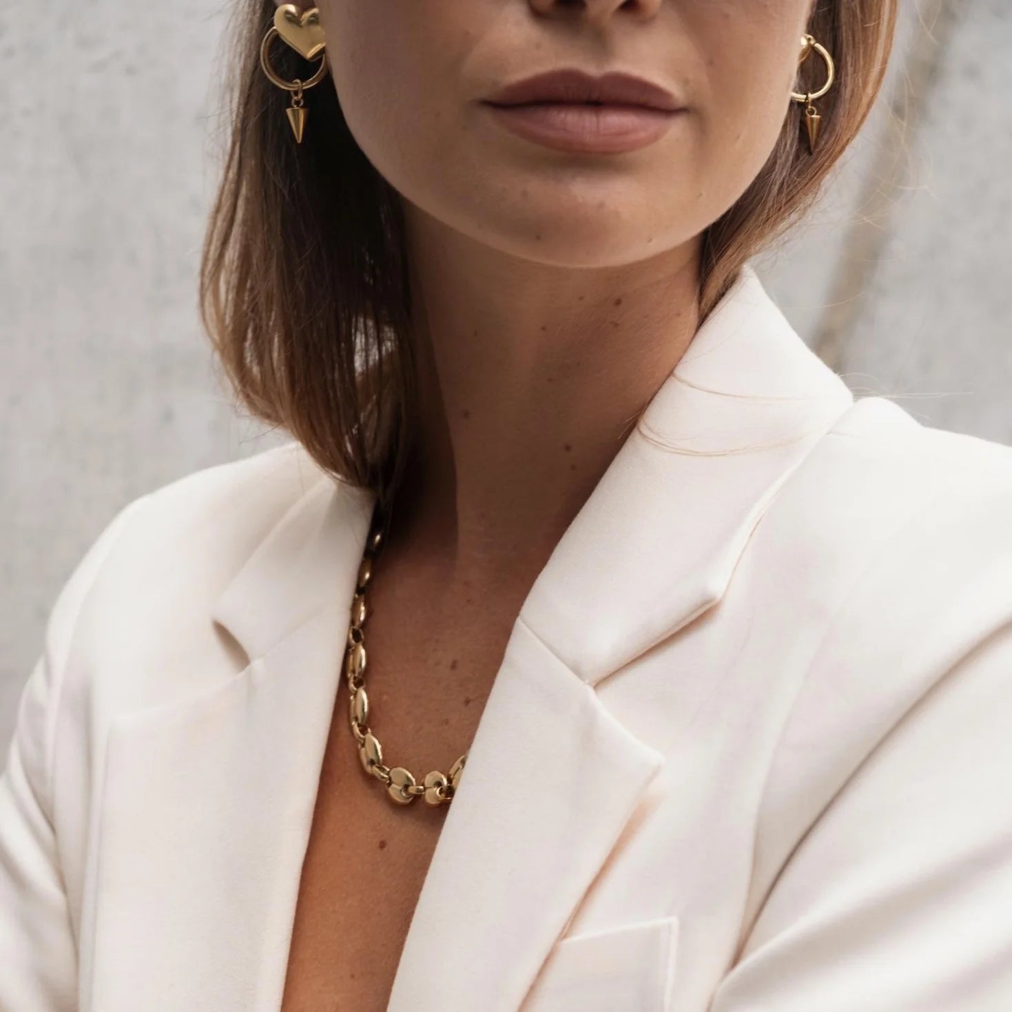 Two Tone Kate Hoops | Silver | Gold