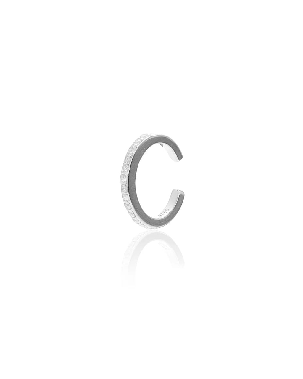 Ear Cuff | Silver & Clear Cubic Zirconia