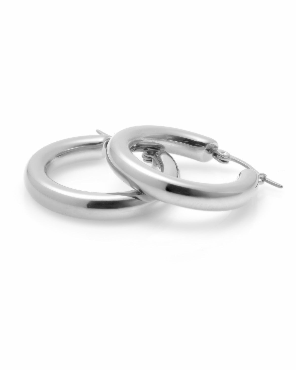 Halo Hoop Earrings | Large | Silver