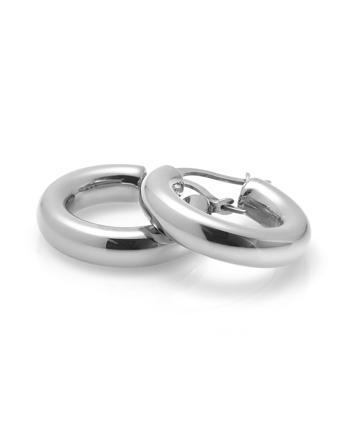 Halo Hoop Earrings | Medium | Silver