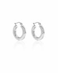 Halo Hoop Earrings | Medium | Silver