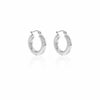 Halo Hoop Earrings | Medium | Silver