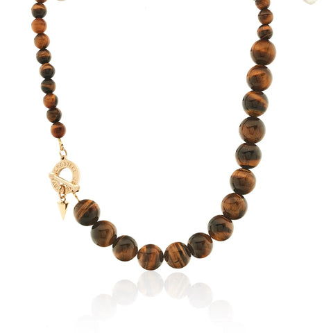 Luna Necklace | Tiger's Eye & Gold