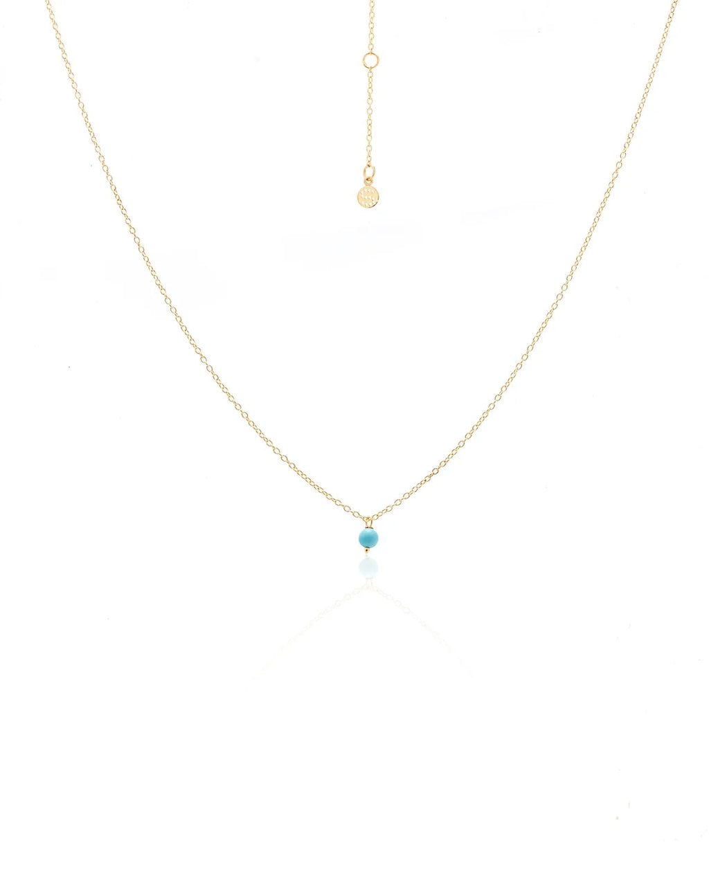 Superfine Mini Turquoise Necklace | Gold