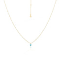 Superfine Mini Turquoise Necklace | Gold