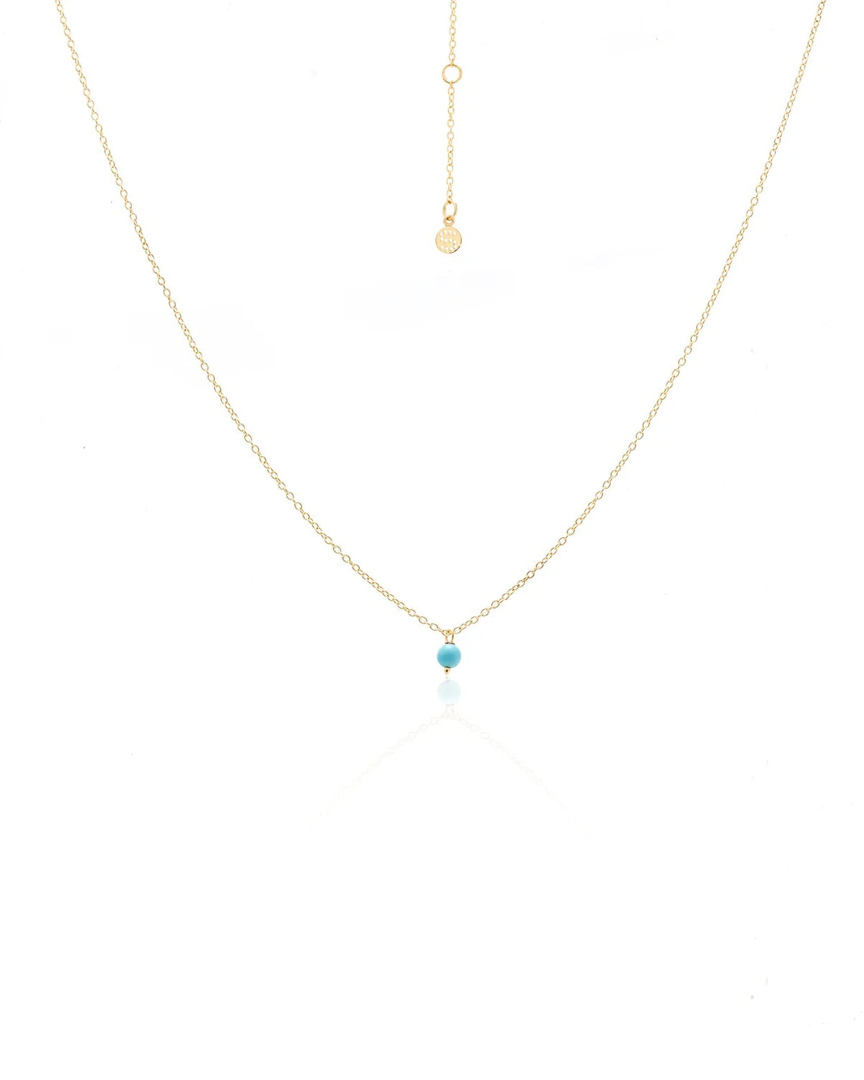 Superfine Mini Turquoise Necklace | Gold