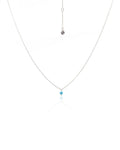 Superfine Mini Turquoise Necklace | Silver