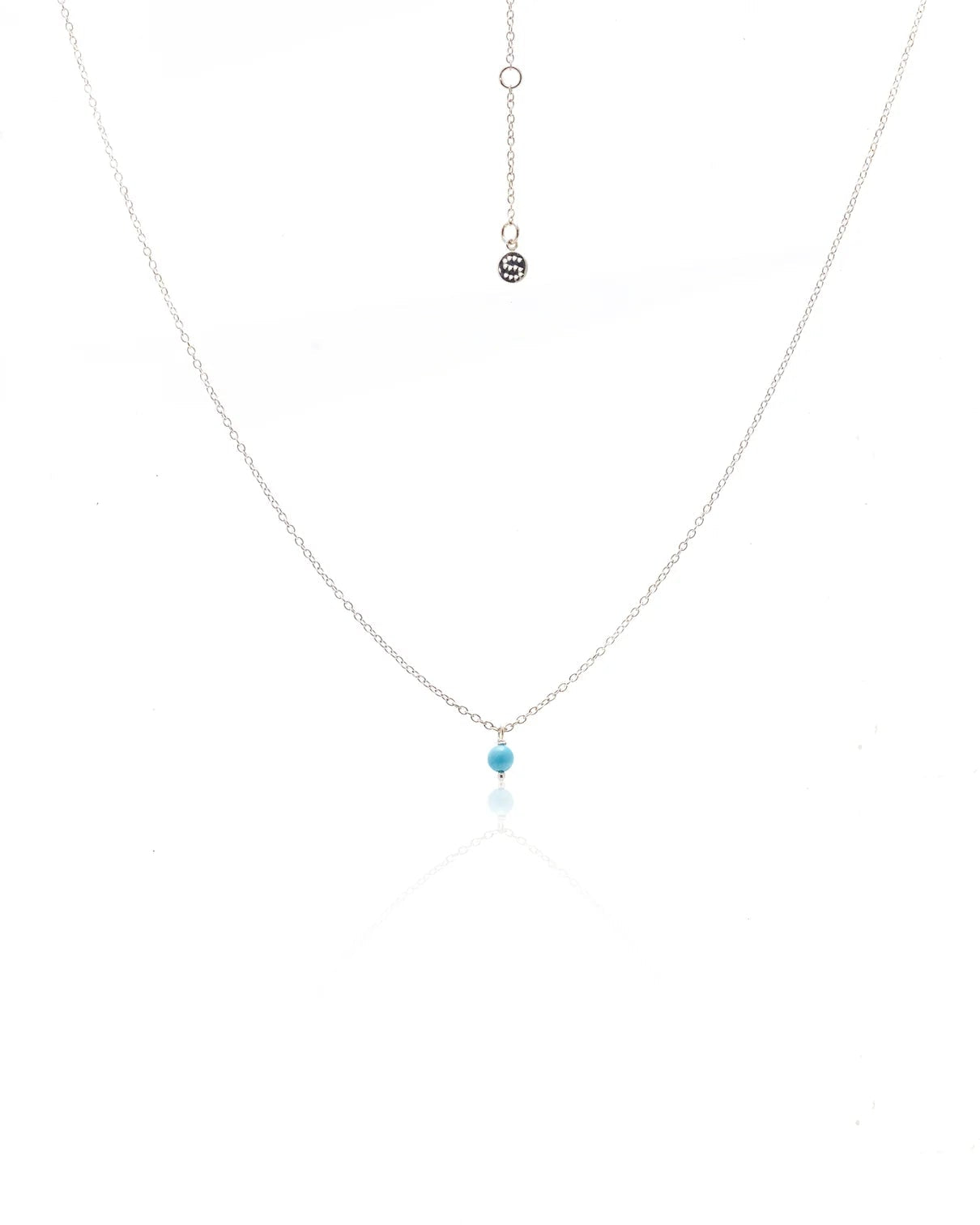 Superfine Mini Turquoise Necklace | Silver