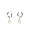 Allure Hoops | Pearl & Silver