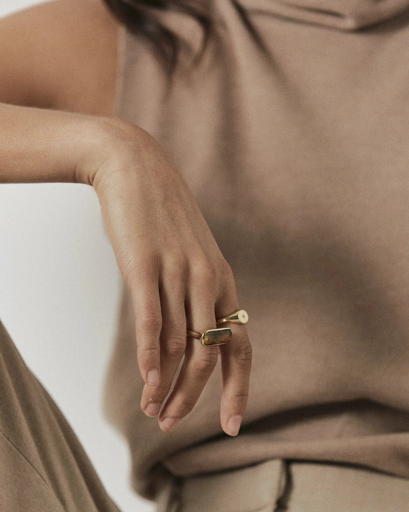 Guiding Star Signet Ring | Silver & White Topaz