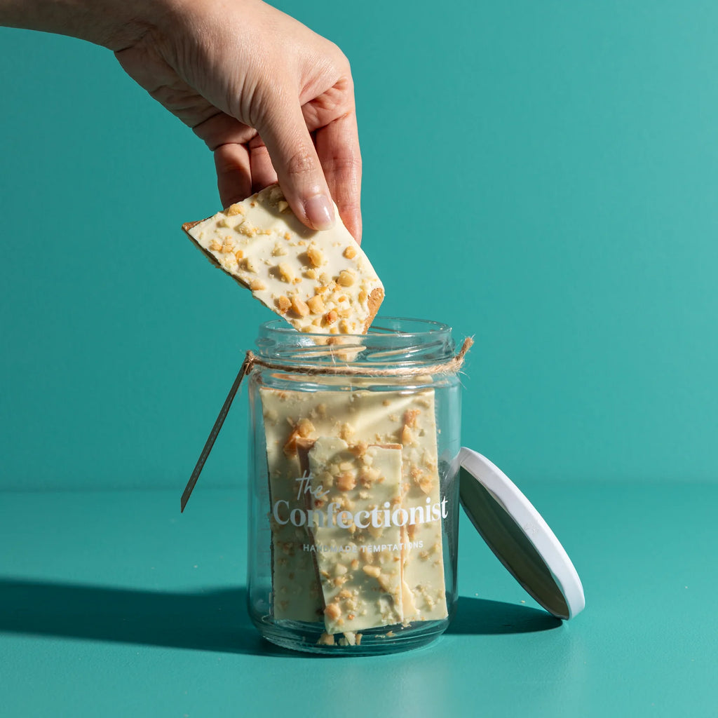 Mother's Day Toffee | White Chocolate, Macadamia & Lemon