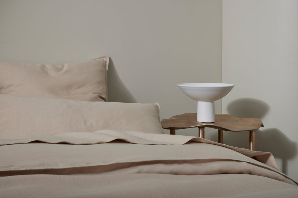 Ravello Linen Flat Sheet | Shell | Queen