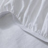 Ravello Linen Fitted Sheet | White | Queen