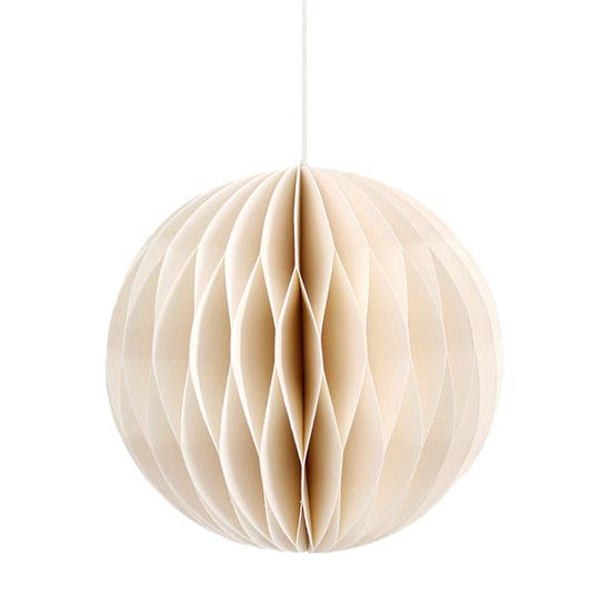 Honeycomb Paper Ball Decoration | Off White