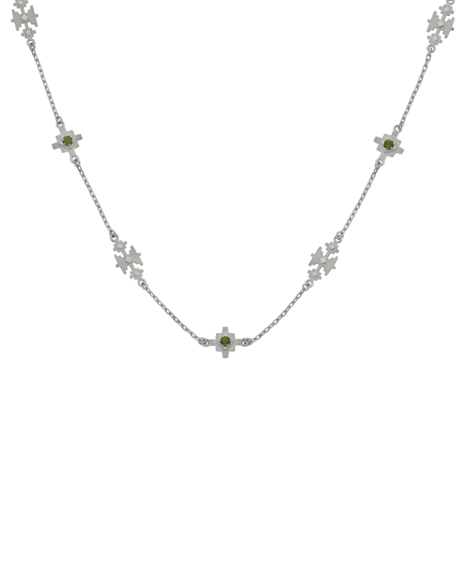 Ayllu Necklace | 925 Sterling Silver | Chrome Diopside