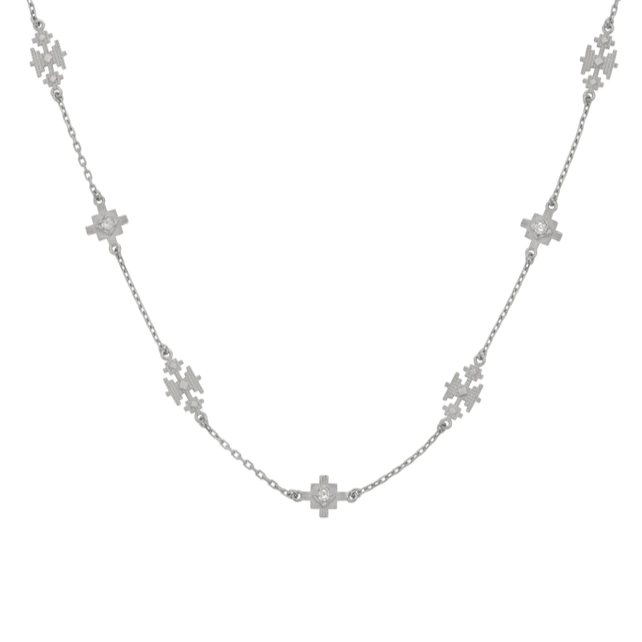 Ayllu Necklace | Sterling Silver | White Zircon