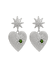 Brave Heart Earrings | Sterling Silver | Chrome Diopside