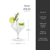 Angled Crystal Gin & Tonic Glasses | Set of 4