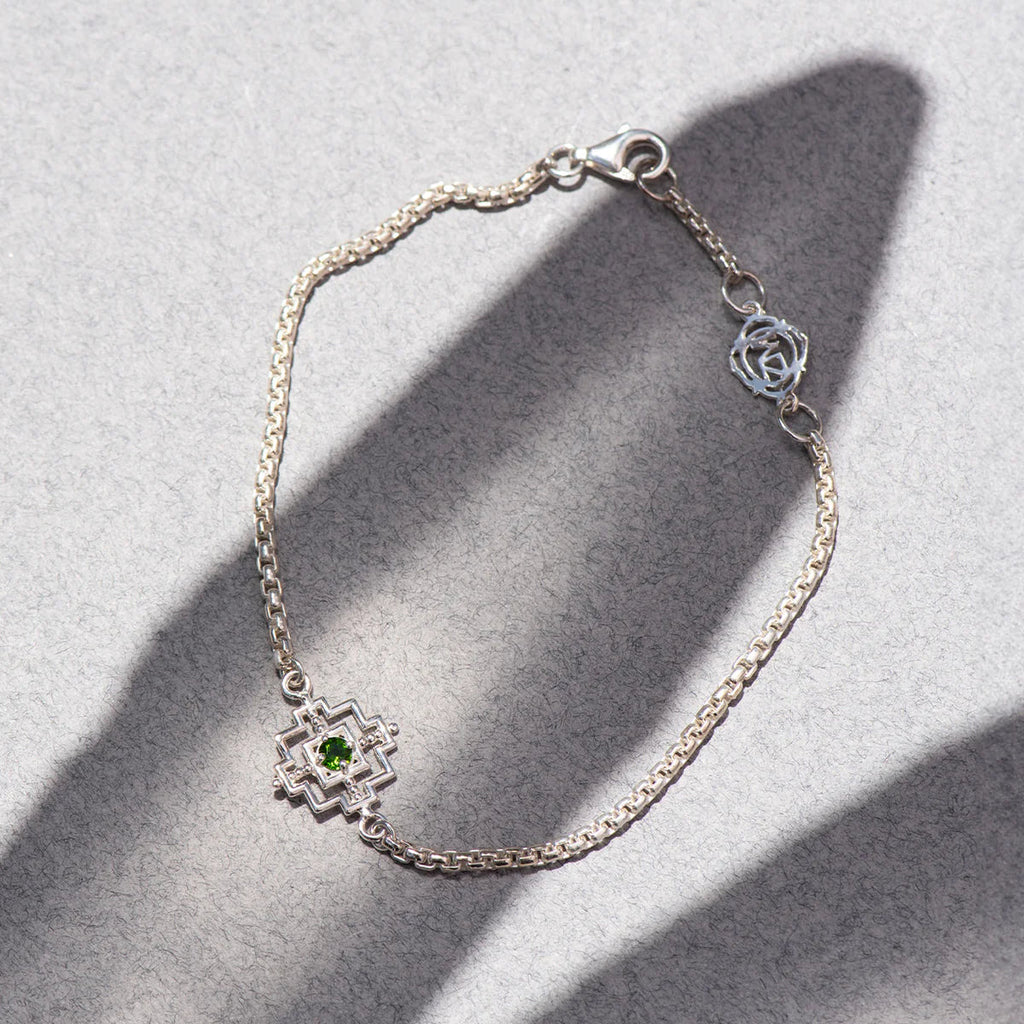 Centred Bracelet | Chrome Diopside| 925 Sterling Silver