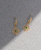 Centred Earrings | 22k Gold Plate & Chrome Diopside