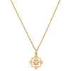 Centred Necklace | 22k Gold Plate & White Zircon