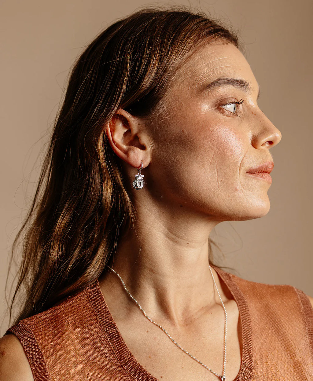 Cordelia Earrings | 925 Sterling Silver with White Topaz