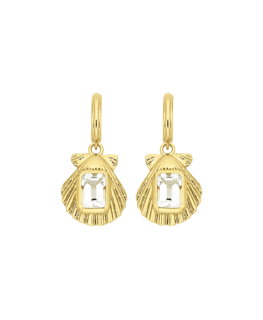Cordelia Earrings | 22k Gold Vermeil with White Topaz