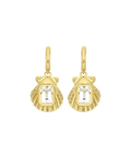 Cordelia Earrings | 22k Gold Vermeil with White Topaz