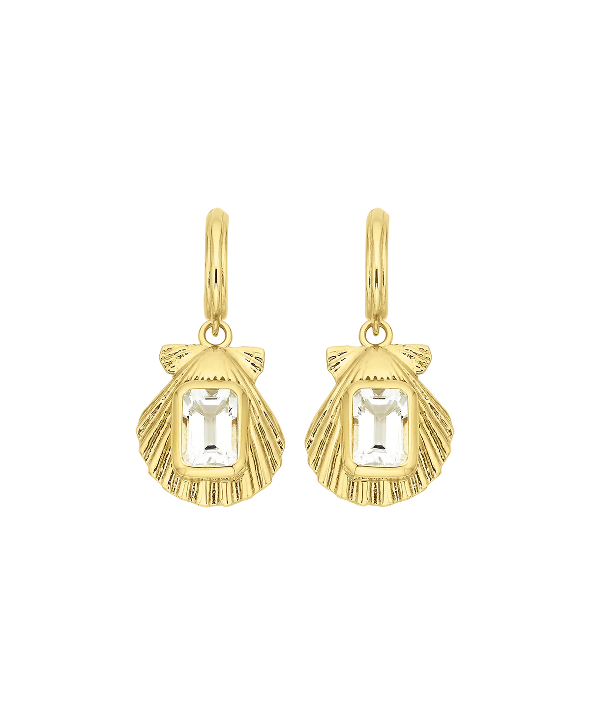 Cordelia Earrings | 22k Gold Vermeil with White Topaz