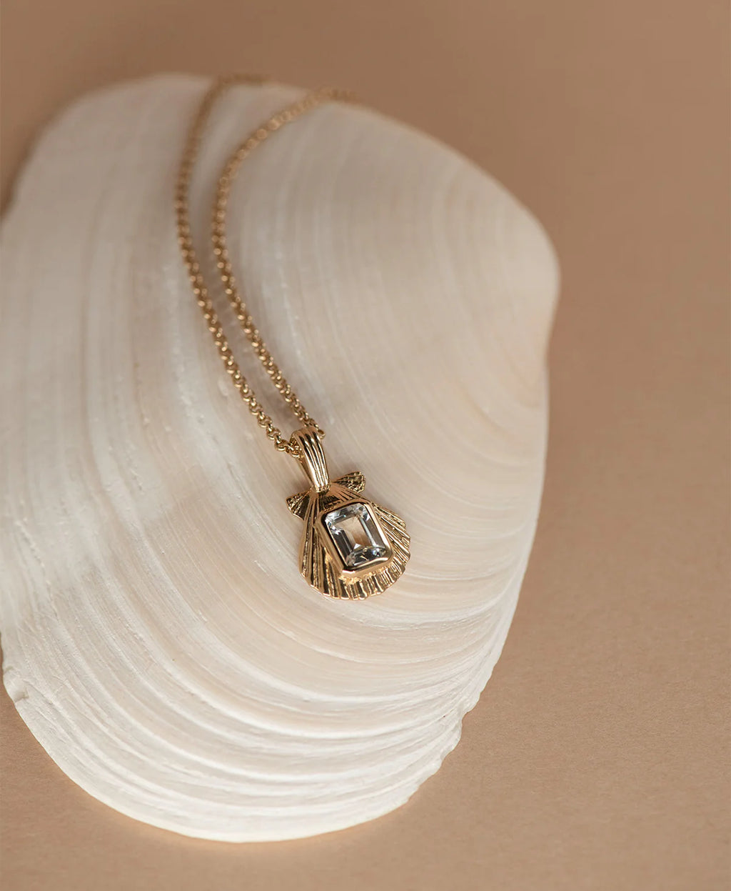Cordelia Necklace | 22k Gold Vermeil with White Topaz