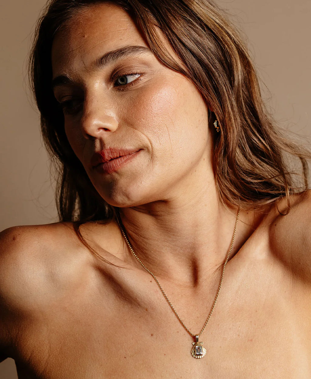 Cordelia Necklace | 22k Gold Vermeil with White Topaz