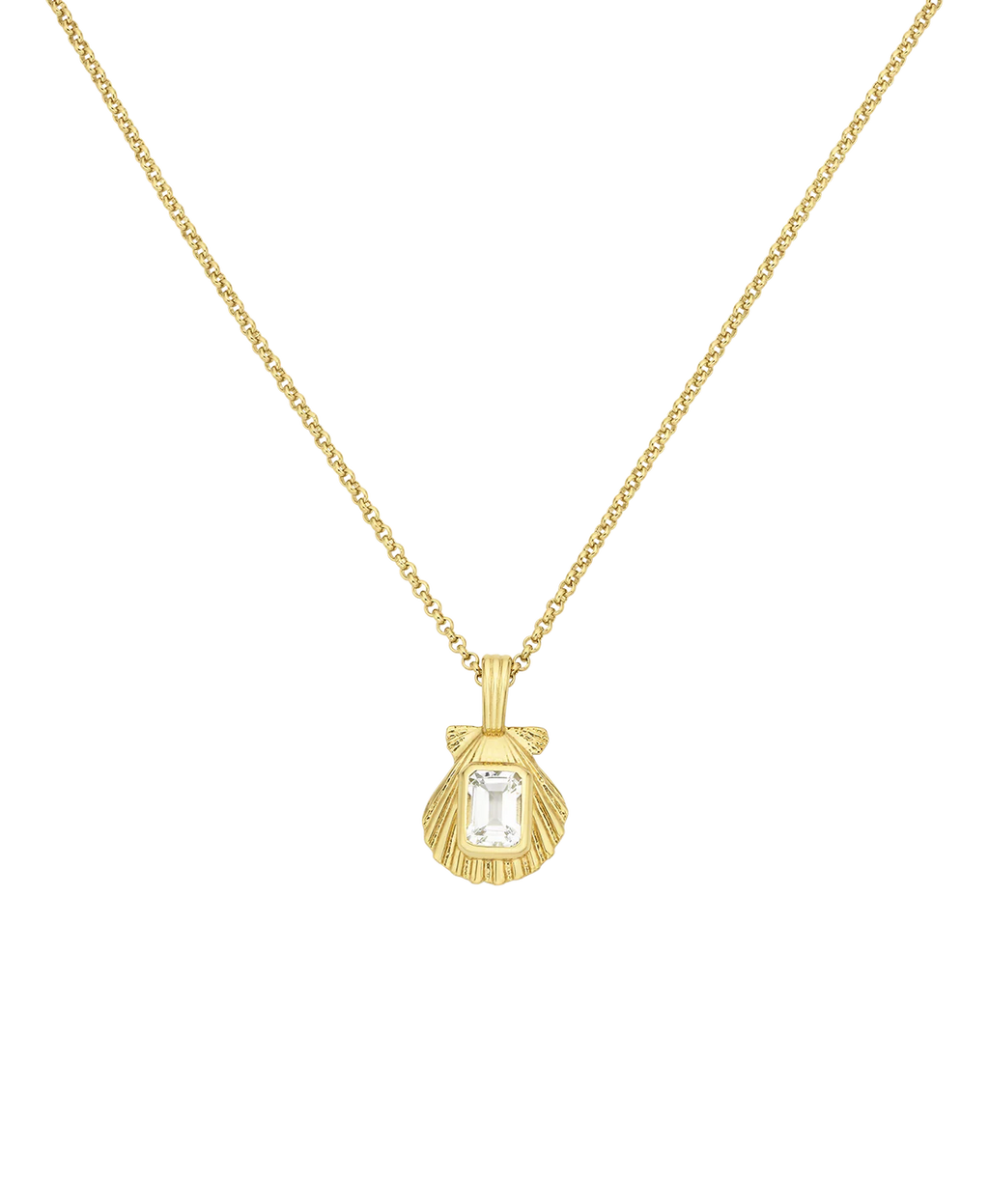 Cordelia Necklace | 22k Gold Vermeil with White Topaz
