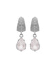 Fleur Earrings with Rose Quartz | Sterling Silver