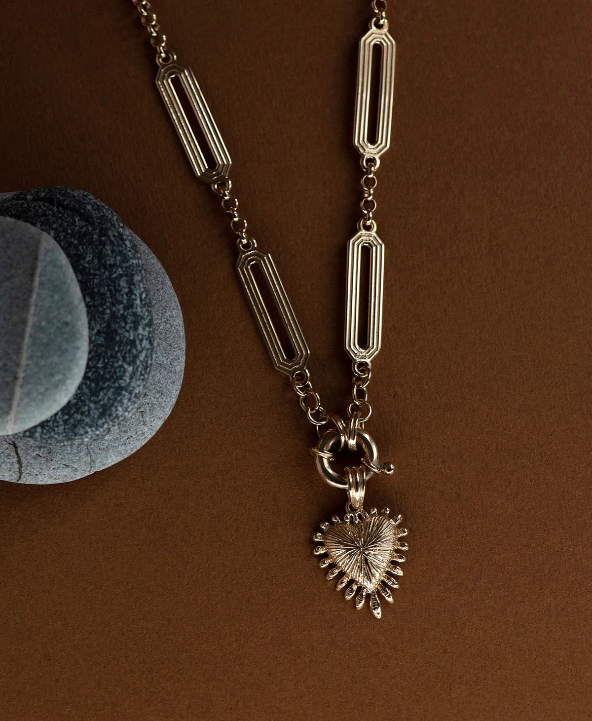 Heart Rays Charm | 22k Gold Vermeil