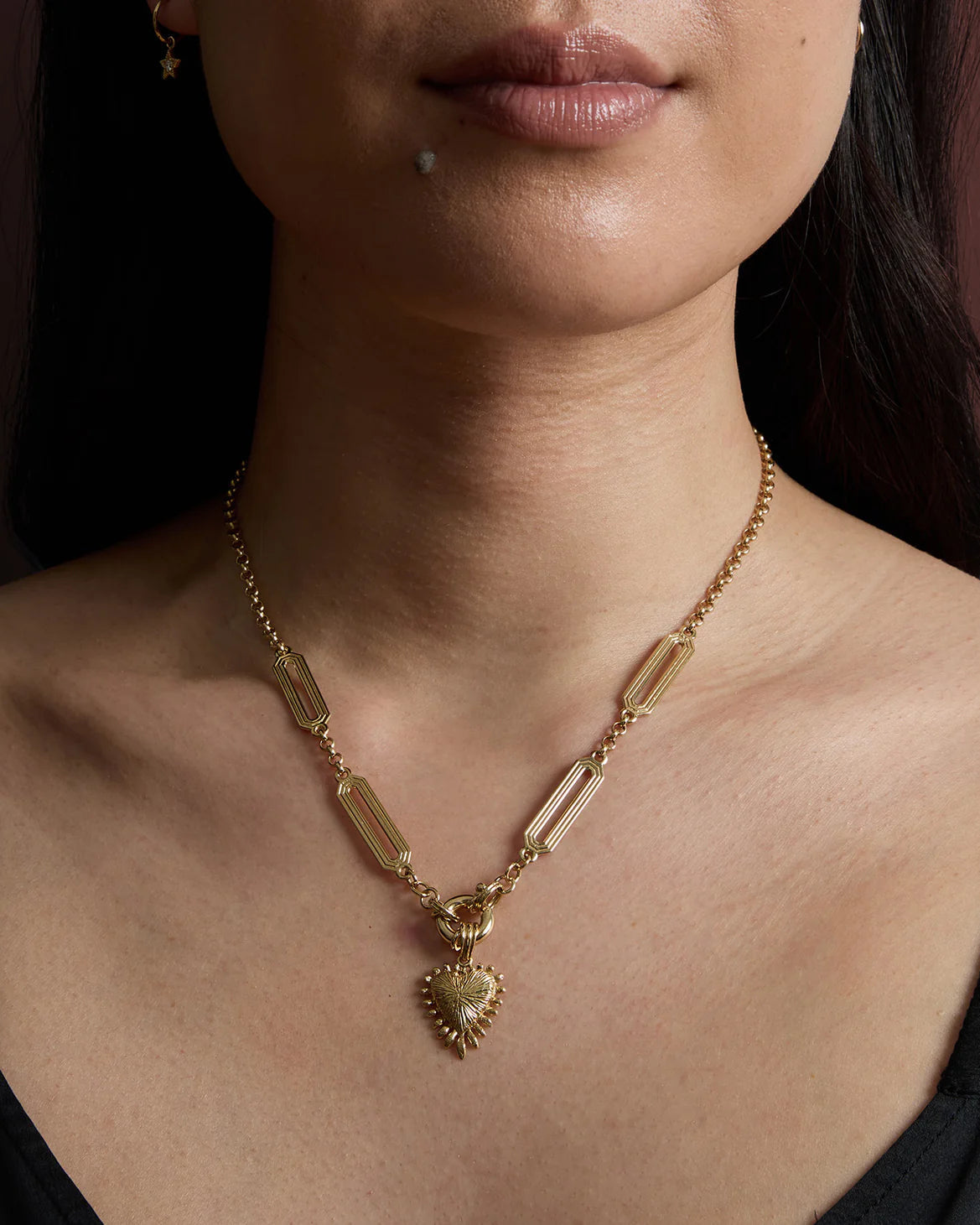Heart Rays Charm | 22k Gold Vermeil