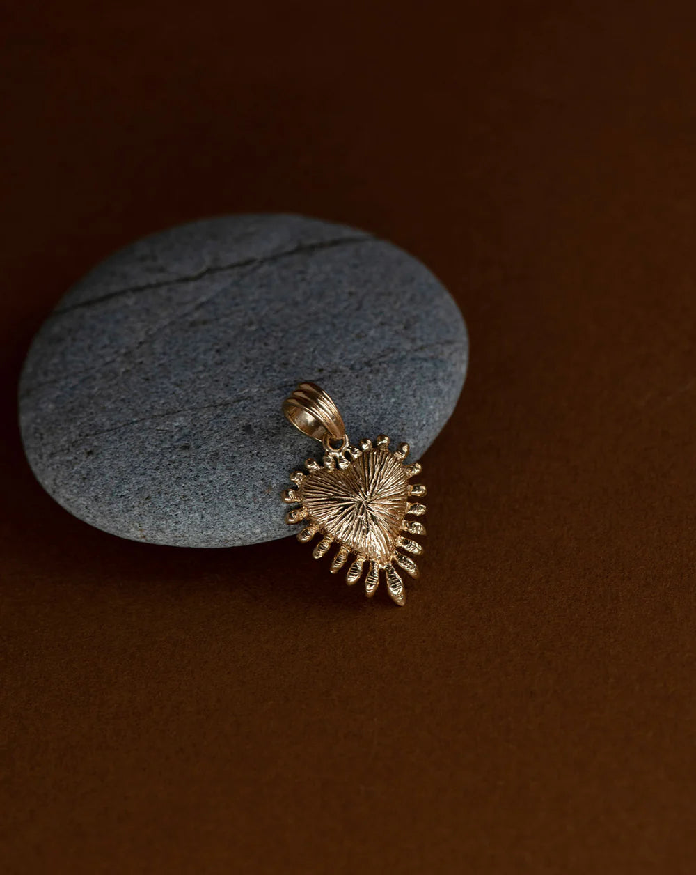 Heart Rays Charm | 22k Gold Vermeil