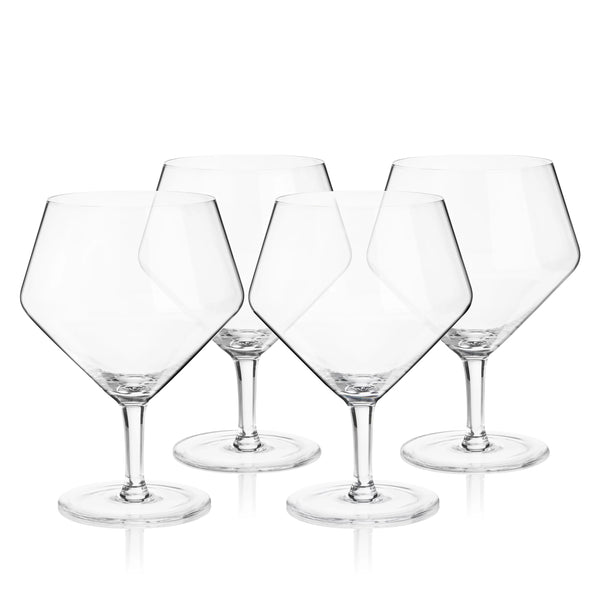 Angled Crystal Gin & Tonic Glasses | Set of 4