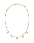 Hyacinth Necklace with Rose Quartz | 22k Gold Plate
