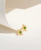 Inka Studs | 22k Gold Plate | Chrome Diopside