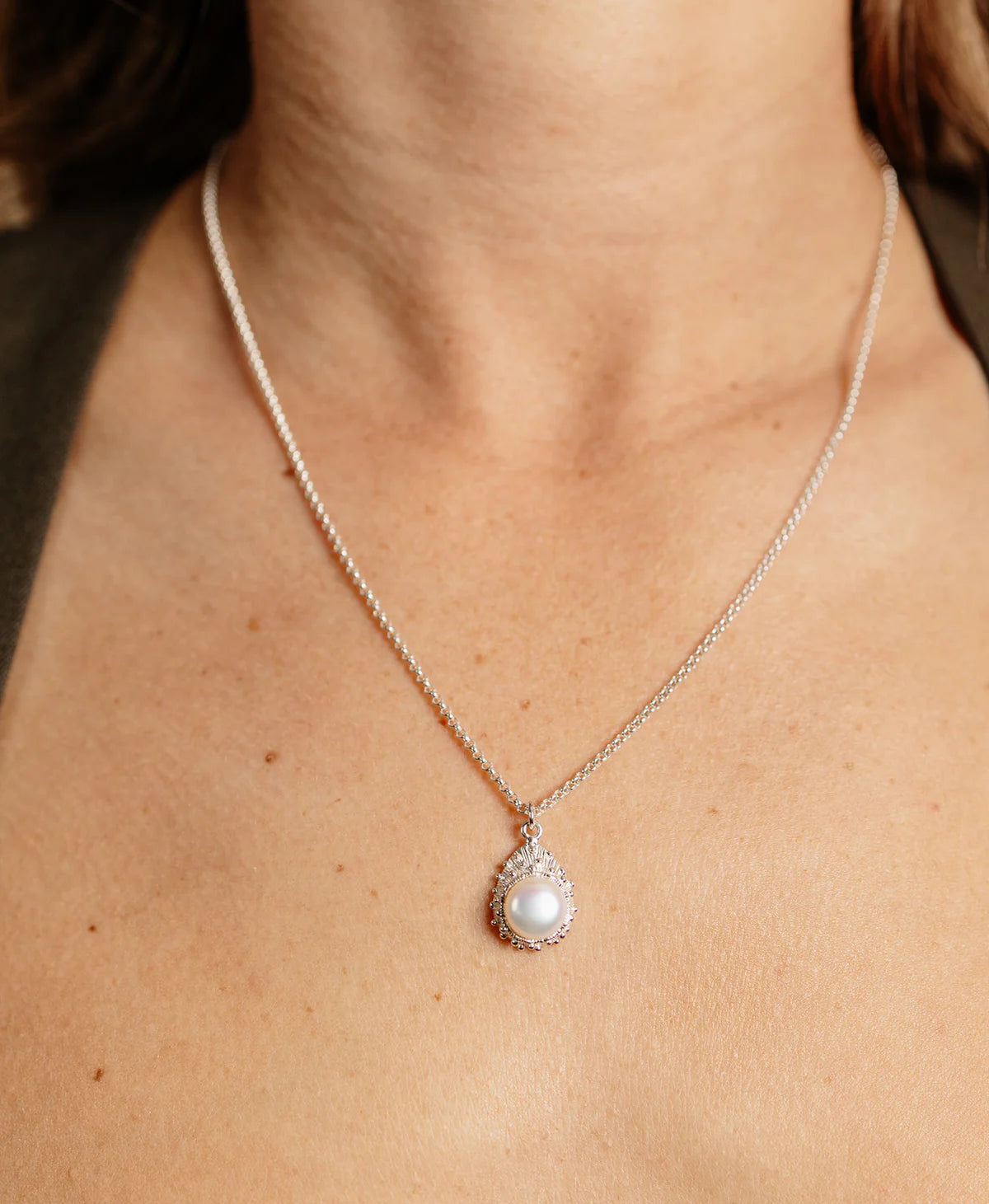 Lulu Necklace | 925 Sterling Silver with Freshwater Pearl