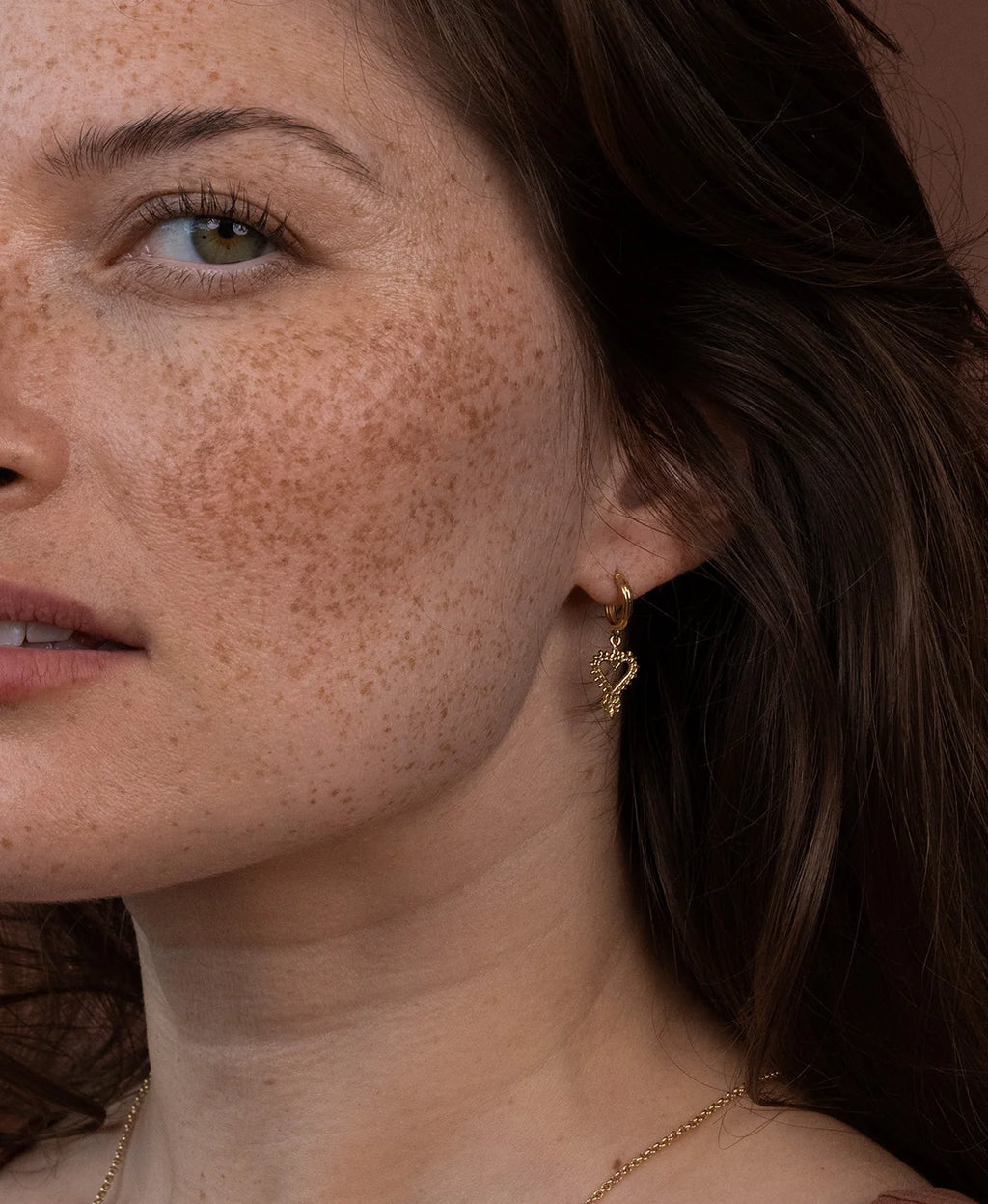 Mini Gypsy Heart Earrings | 22k Gold Vermeil