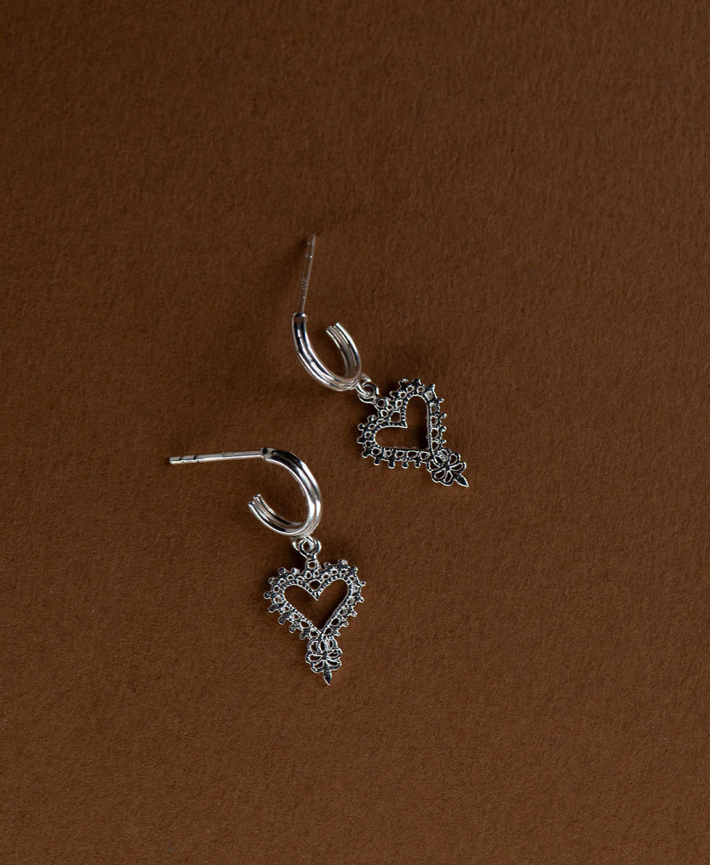 Mini Gypsy Heart Earrings | Sterling Silver