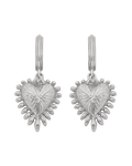 Mini Heart Rays Earrings | Sterling Silver