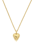 Mini Heart Ray Necklace | 22k Gold Vermeil
