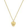 Mini Heart Ray Necklace | 22k Gold Vermeil